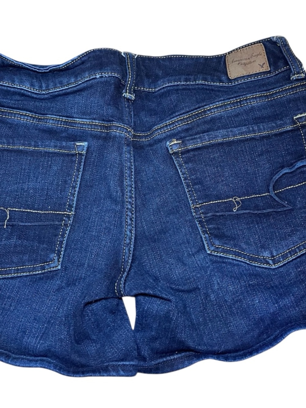 American Eagle Outfitters Dark Blue Denim Jean Shorts - Picture 3 of 4